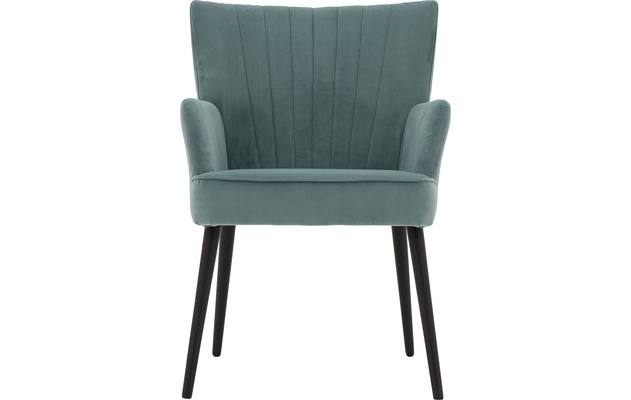 Goossens eetkamerstoel rob groen stof - 8181183-01