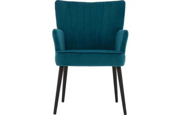 Goossens eetkamerstoel rob blauw stof - 8181185-01