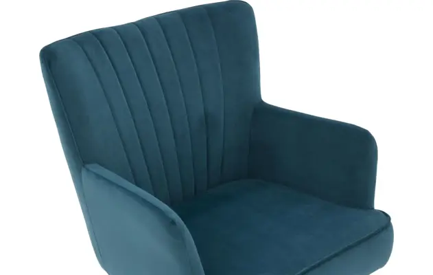 Goossens eetkamerstoel rob blauw stof - 8181185-06
