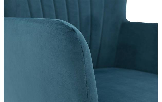 Goossens eetkamerstoel rob blauw stof - 8181185-07