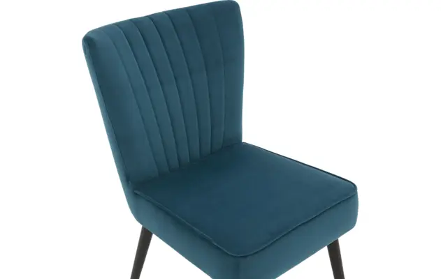 Goossens eetkamerstoel rob blauw stof - 8181186-07