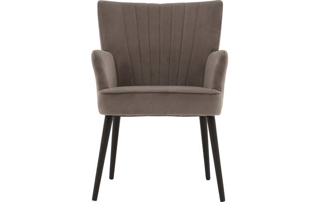 Goossens eetkamerstoel rob grijs stof - 8181187-01