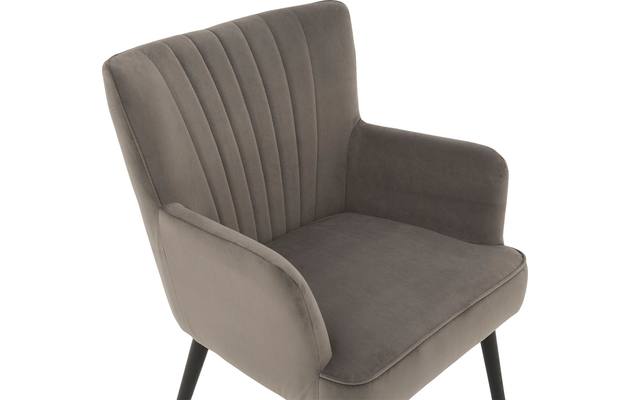 Goossens eetkamerstoel rob grijs stof - 8181187-07