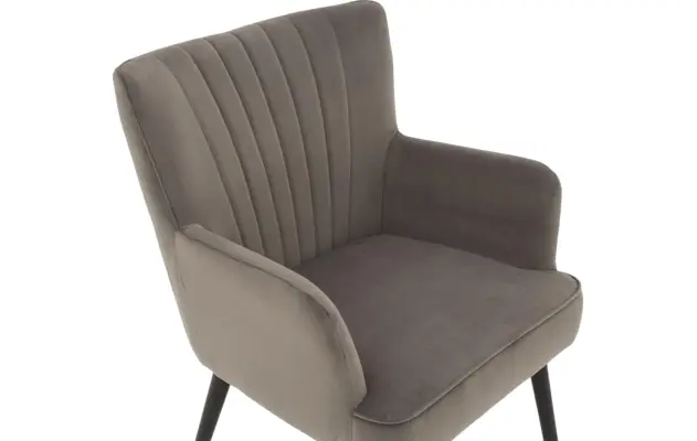 Goossens eetkamerstoel rob grijs stof - 8181187-07
