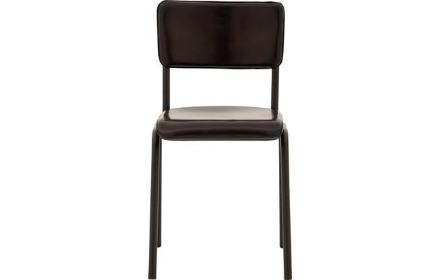 Goossens eetkamerstoel chaplin grijs leer - 8181215-03