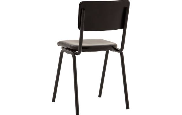 Goossens eetkamerstoel chaplin zwart leer - 8181216-02
