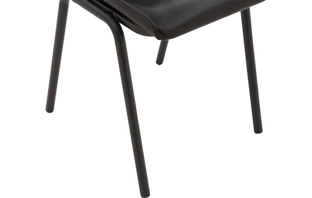 Goossens eetkamerstoel chaplin zwart leer - 8181216-05