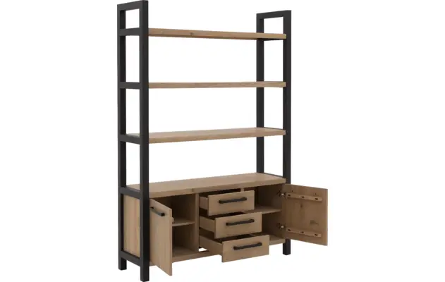 Goossens wandmeubel santos bruin eiken - 8181402-02
