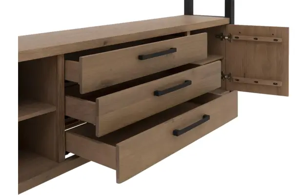 Goossens wandmeubel santos bruin eiken - 8181403-04