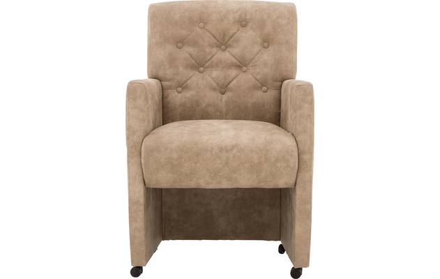 Goossens eetkamerstoel oliver beige microvezel - 8181406-01
