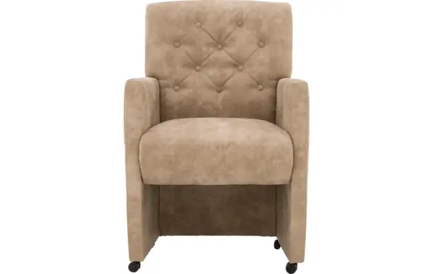 Goossens eetkamerstoel oliver beige microvezel - 8181406-01