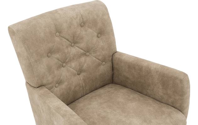 Goossens eetkamerstoel oliver beige microvezel - 8181406-07