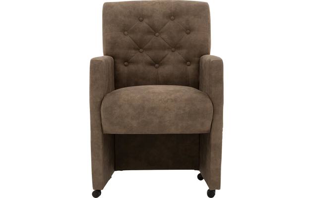 Goossens eetkamerstoel oliver bruin microvezel - 8181407-01