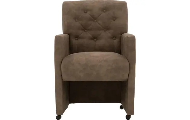 Goossens eetkamerstoel oliver bruin microvezel - 8181407-01