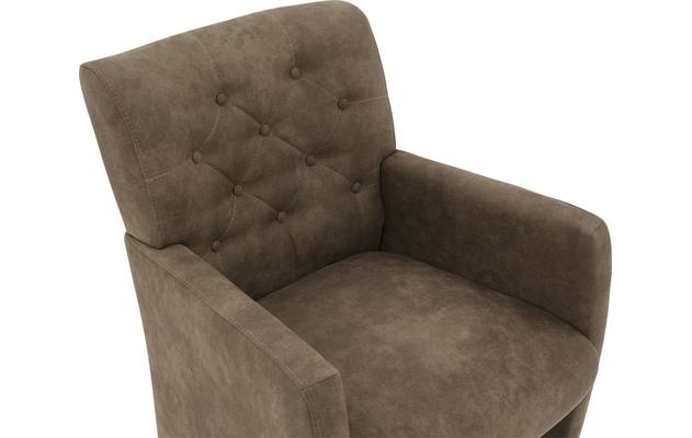 Goossens eetkamerstoel oliver bruin microvezel - 8181407-07