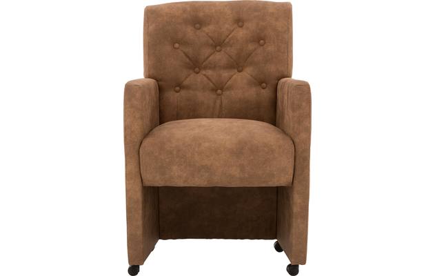 Goossens eetkamerstoel oliver bruin microvezel - 8181410-01