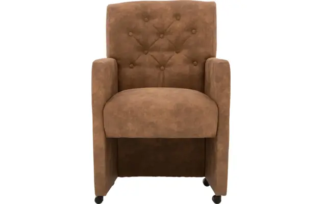 Goossens eetkamerstoel oliver bruin microvezel - 8181410-01