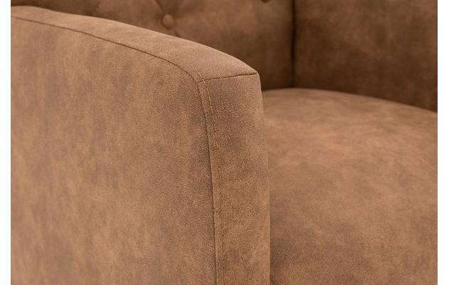 Goossens eetkamerstoel oliver bruin microvezel - 8181410-06