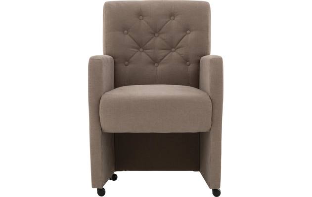 Goossens eetkamerstoel oliver bruin stof - 8181412-01