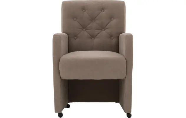Goossens eetkamerstoel oliver bruin stof - 8181412-01