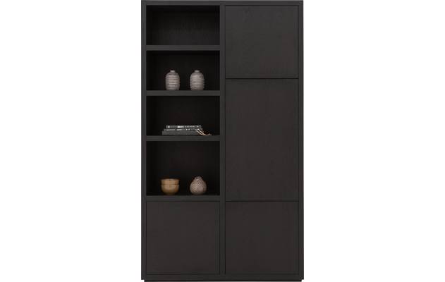 Goossens opbergkast barcelona zwart eiken - 8181418-01