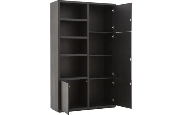 Goossens opbergkast barcelona zwart eiken - 8181418-03
