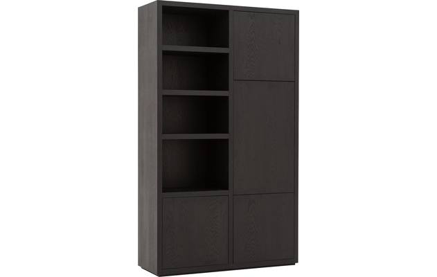 Goossens opbergkast barcelona zwart eiken - 8181418-04