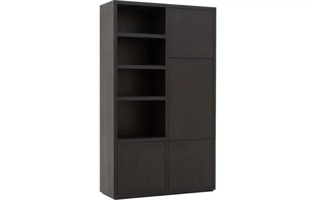 Goossens opbergkast barcelona zwart eiken - 8181418-04