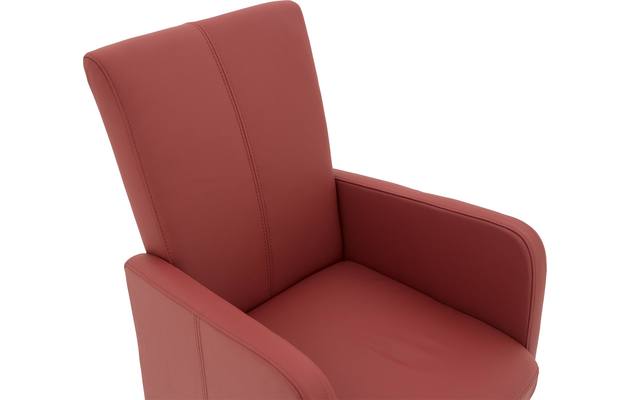 Goossens excellent eetkamerstoel riva rood leer - 8181420-09