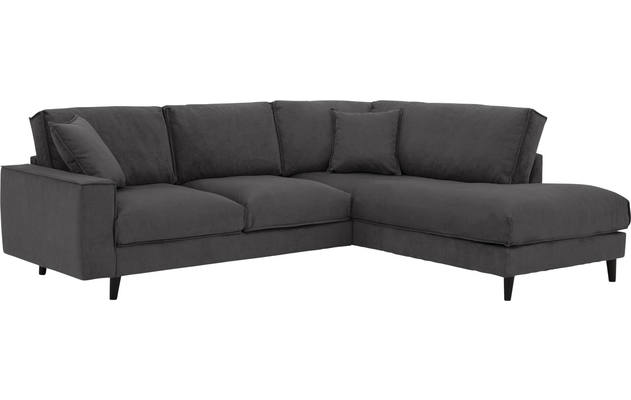 Goossens hoekbank jonas grijs stof - 8181633-1456-04