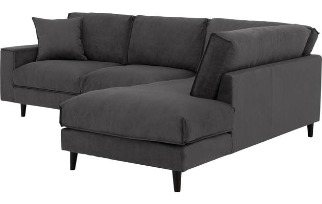 Goossens hoekbank jonas grijs stof - 8181633-1456-06