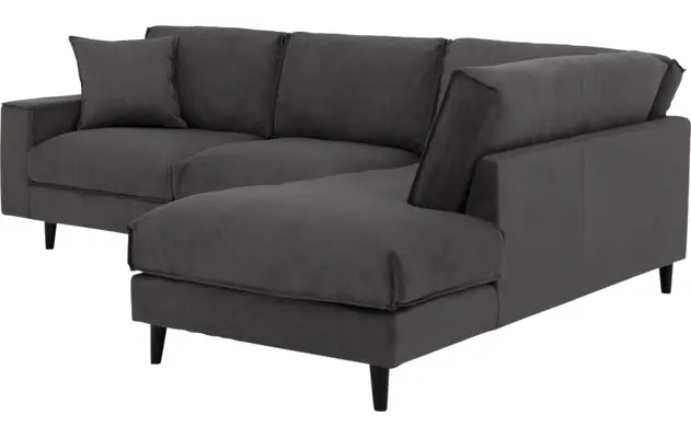 Goossens hoekbank jonas grijs stof - 8181633-1456-06