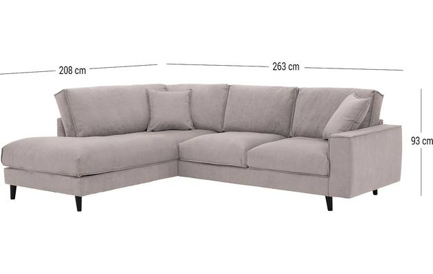 Goossens hoekbank jonas beige stof - 8181633-1459-04-afmetingen-gespiegeld