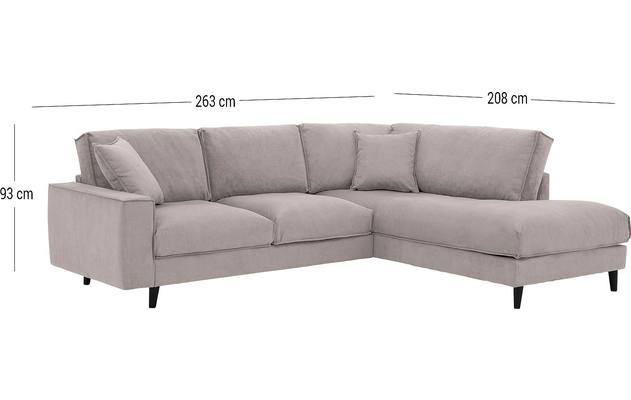 Goossens hoekbank jonas beige stof - 8181633-1459-04-afmetingen