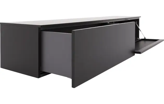 Goossens excellent tv meubel monza easy zwart mdf - 8181727-06