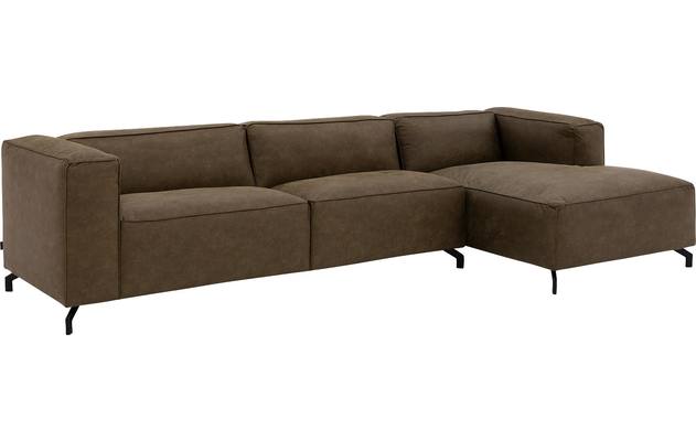Goossens loungebank calvin groen micro leer - 8181732-02
