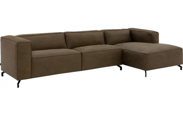 Goossens loungebank calvin groen micro leer - 8181732-02