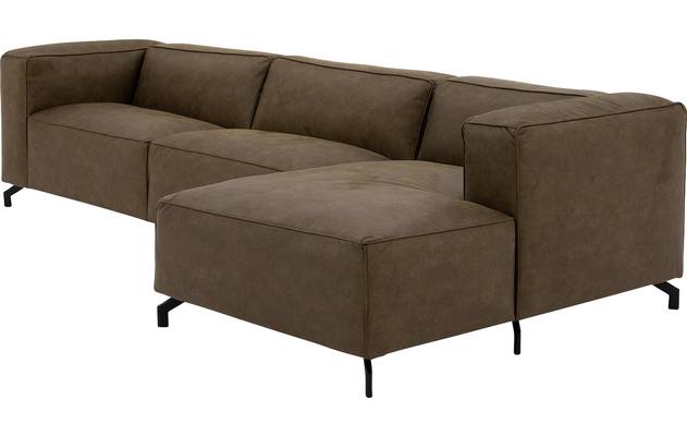 Goossens loungebank calvin groen micro leer - 8181732-03