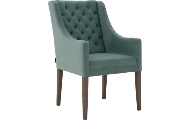 Goossens eetkamerstoel pearl groen stof - 8181735-02
