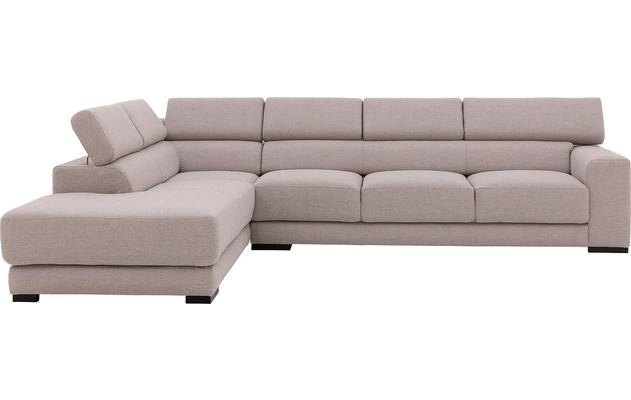 Goossens hoekbank nora grijs stof - 8190040-02