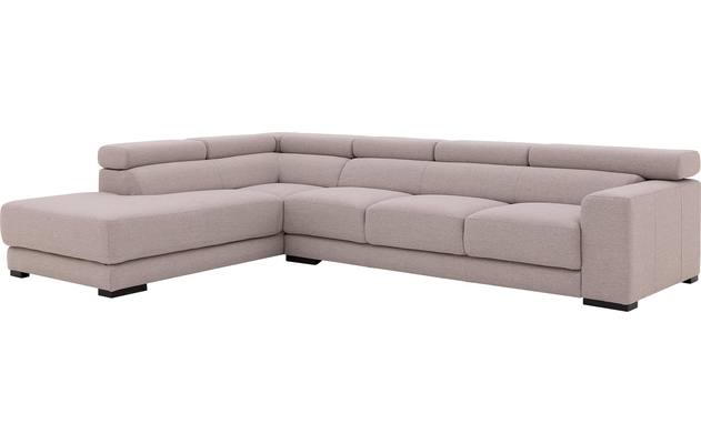 Goossens hoekbank nora grijs stof - 8190040-04