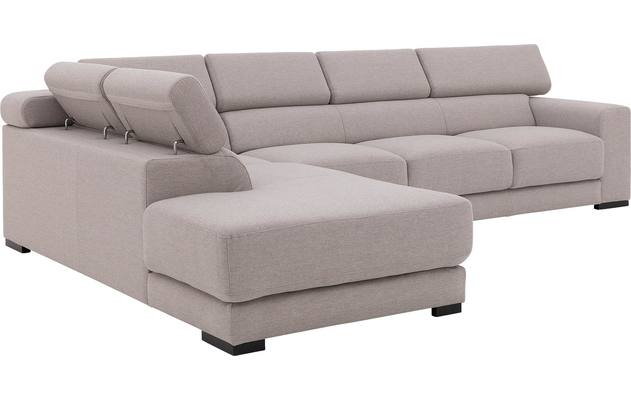 Goossens hoekbank nora grijs stof - 8190040-05