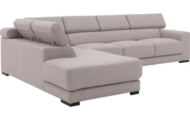Goossens hoekbank nora grijs stof - 8190040-05
