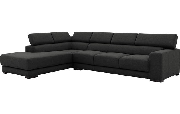 Goossens hoekbank nora grijs stof - 8190040-204-03
