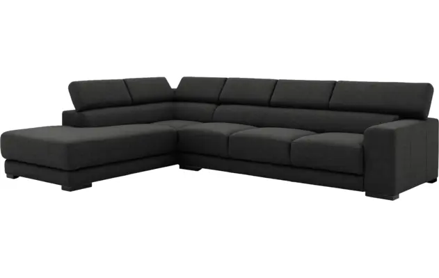 Goossens hoekbank nora grijs stof - 8190040-204-03