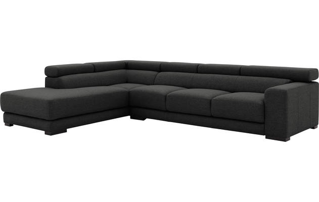 Goossens hoekbank nora grijs stof - 8190040-204-04