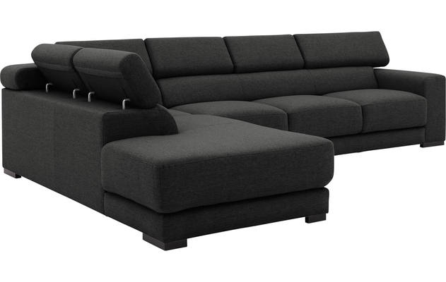 Goossens hoekbank nora grijs stof - 8190040-204-05