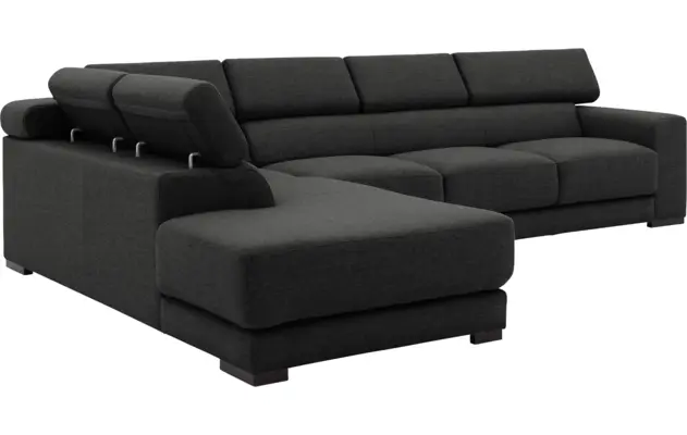 Goossens hoekbank nora grijs stof - 8190040-204-05