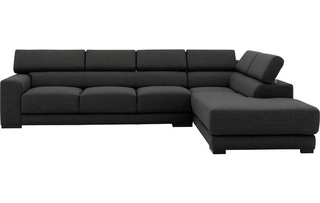 Goossens hoekbank nora grijs stof - 8190040-205-02-gespiegeld