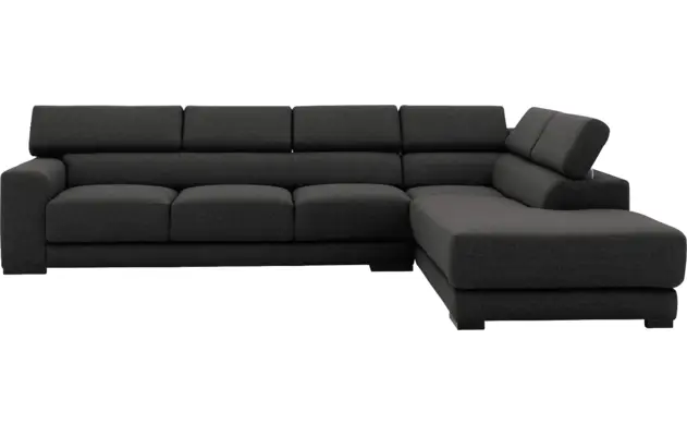 Goossens hoekbank nora grijs stof - 8190040-205-02-gespiegeld
